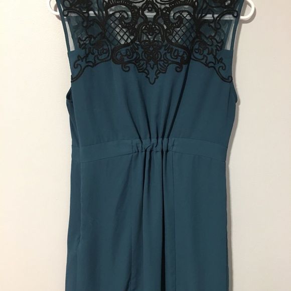 Mexx Metropolitan Crepe Lace Dress Evening Sleeveless Dress Size 6 - Picture 2 of 8